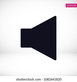Mute sound icon, stock vector illustration flat design style