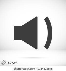 Mute sound icon, stock vector illustration flat design style

