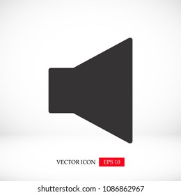 Mute sound icon, stock vector illustration flat design style
