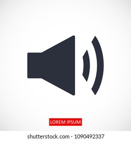 Mute sound icon, stock vector illustration flat design style