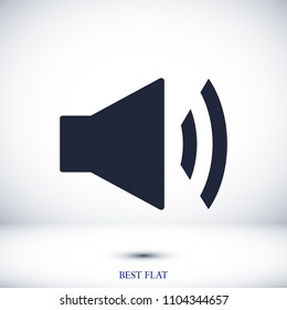 Mute sound icon, stock vector illustration flat design style