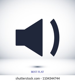 Mute sound icon, stock vector illustration flat design style