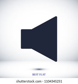 Mute sound icon, stock vector illustration flat design style