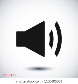 Mute sound icon, stock vector illustration flat design style
