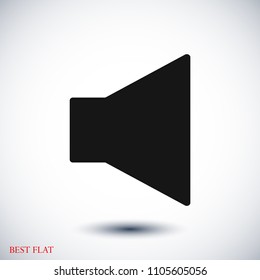 Mute sound icon, stock vector illustration flat design style
