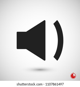 Mute sound icon, stock vector illustration flat design style