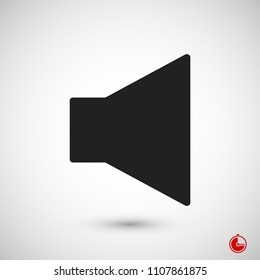 Mute sound icon, stock vector illustration flat design style