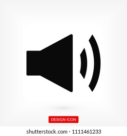 Mute sound icon, stock vector illustration flat design style