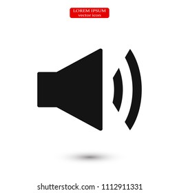 Mute sound icon, stock vector illustration flat design style
