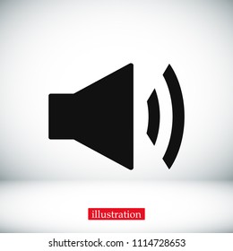 Mute sound icon, stock vector illustration flat design style