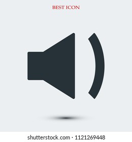 Mute sound icon, stock vector illustration flat design style

