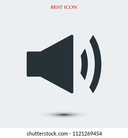 Mute sound icon, stock vector illustration flat design style