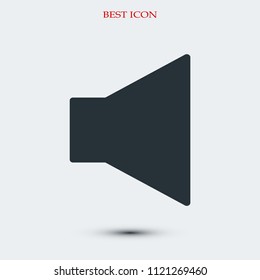 Mute sound icon, stock vector illustration flat design style