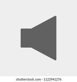 Mute sound icon, stock vector illustration flat design style