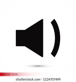 Mute sound icon, stock vector illustration flat design style
