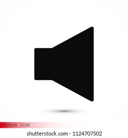 Mute sound icon, stock vector illustration flat design style