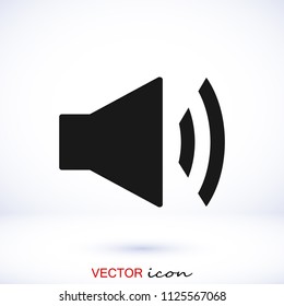 Mute sound icon, stock vector illustration flat design style