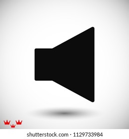 Mute sound icon, stock vector illustration flat design style