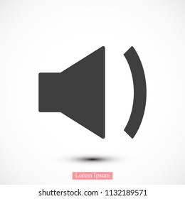 Mute sound icon, stock vector illustration flat design style