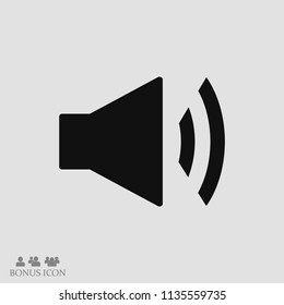 Mute sound icon, stock vector illustration flat design style