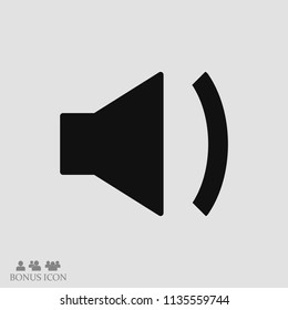 Mute sound icon, stock vector illustration flat design style