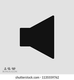 Mute sound icon, stock vector illustration flat design style