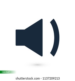 Mute sound icon, stock vector illustration flat design style

