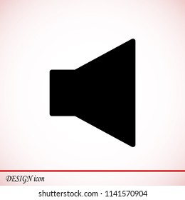 Mute sound icon, stock vector illustration flat design style