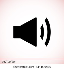 Mute sound icon, stock vector illustration flat design style