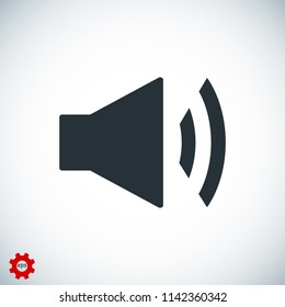 Mute sound icon, stock vector illustration flat design style