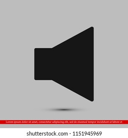 Mute sound icon, stock vector illustration flat design style