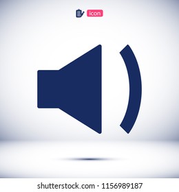 Mute sound icon, stock vector illustration flat design style


