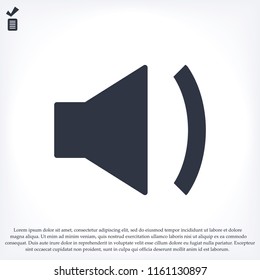 Mute sound icon, stock vector illustration flat design style

