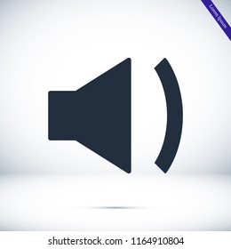 Mute sound icon, stock vector illustration flat design style

