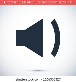 Mute sound icon, stock vector illustration flat design style