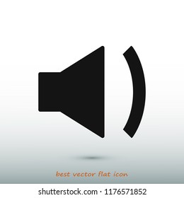 Mute sound icon, stock vector illustration flat design style