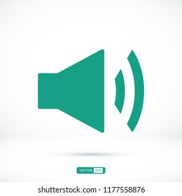Mute sound icon, stock vector illustration flat design style