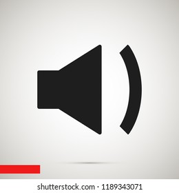 Mute sound icon, stock vector illustration flat design style

