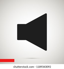 Mute sound icon, stock vector illustration flat design style