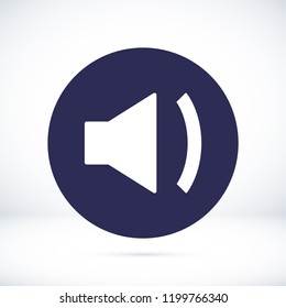 Mute sound icon, stock vector illustration flat design style