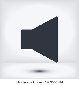 Mute sound icon, stock vector illustration flat design style