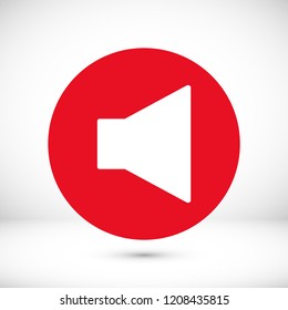 Mute sound icon, stock vector illustration flat design style