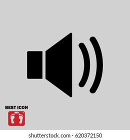 Mute sound icon, stock vector illustration flat design style