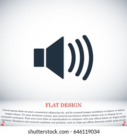 Mute sound icon, stock vector illustration flat design style