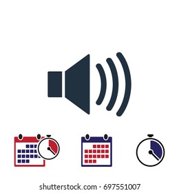 Mute sound icon, stock vector illustration flat design style