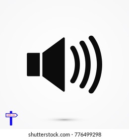 Mute-Sound-Symbol, Vektorillustration-Illustration, Flachdesign-Stil