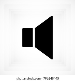 Mute sound icon, stock vector illustration flat design style