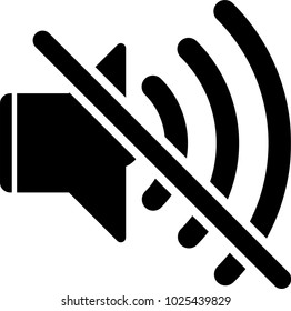mute sound icon vector 