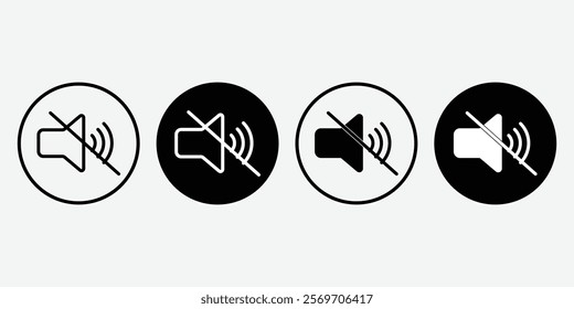 Mute Sound icon Vector. Mute Sound icon Art design illustration. Mute speaker symbol icon vector. Silent Speaker Icon.