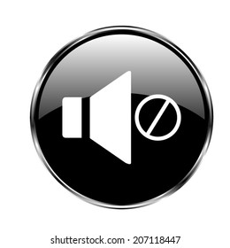  Mute sound icon - vector button